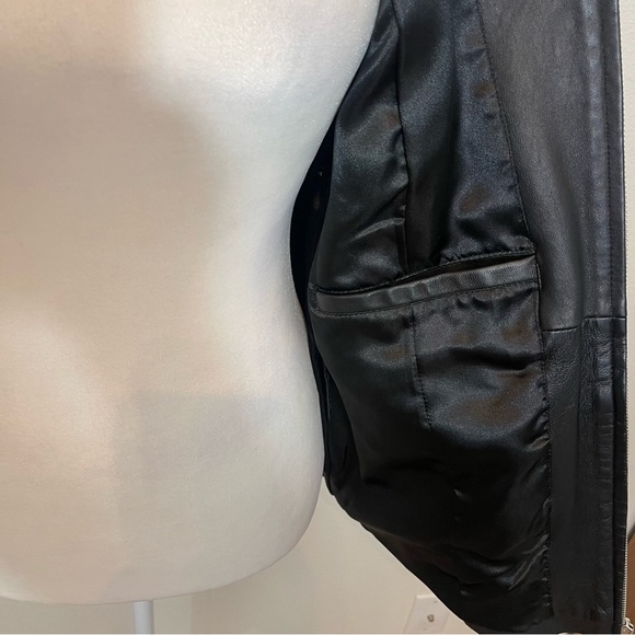 Vintage Pamela McCoy Black Leather Jacket - Picture 4 of 10